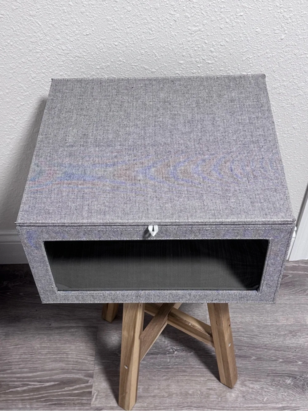 Cambridge Drop-Front Sweater Box in Grey - The Container Store EUC